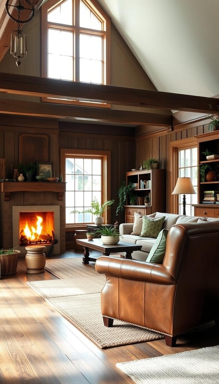 Cozy Farmhouse Living Room Designs with Rustic Charm