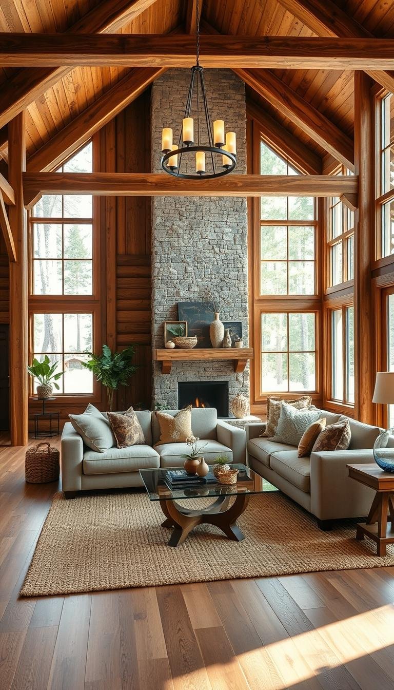 Rustic Meets Modern: Wood Accent Living Room Ideas