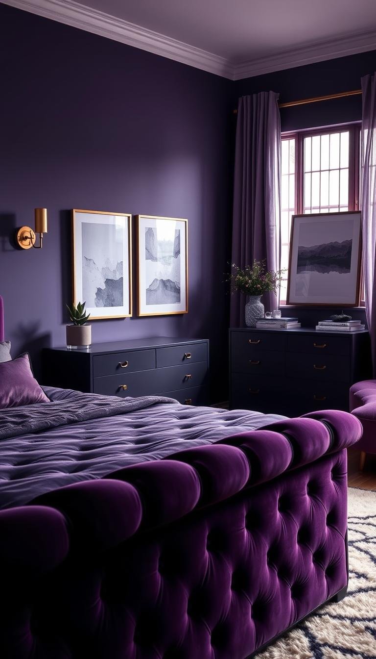 25 Purple Bedroom Ideas That Add Drama and Depth