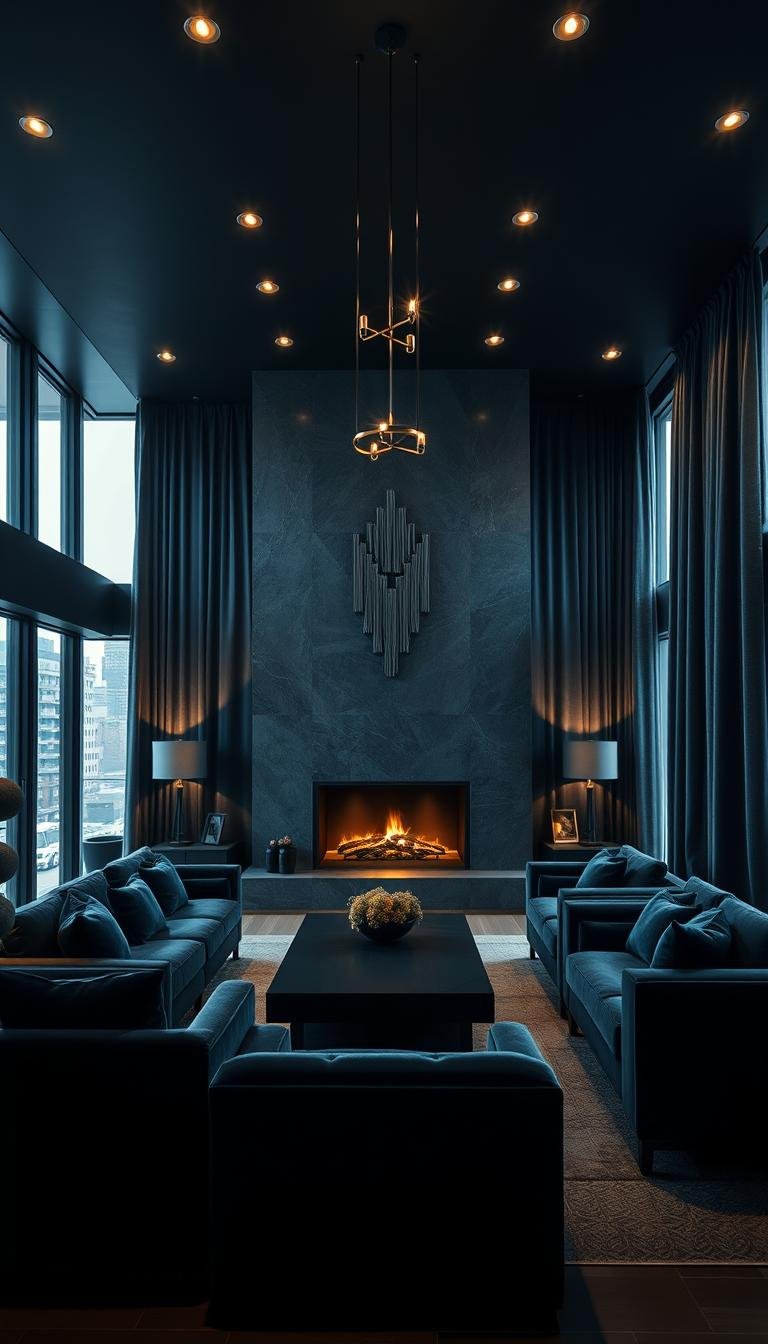 Dark Modern Living Room Ideas for a Bold, Luxe Interior