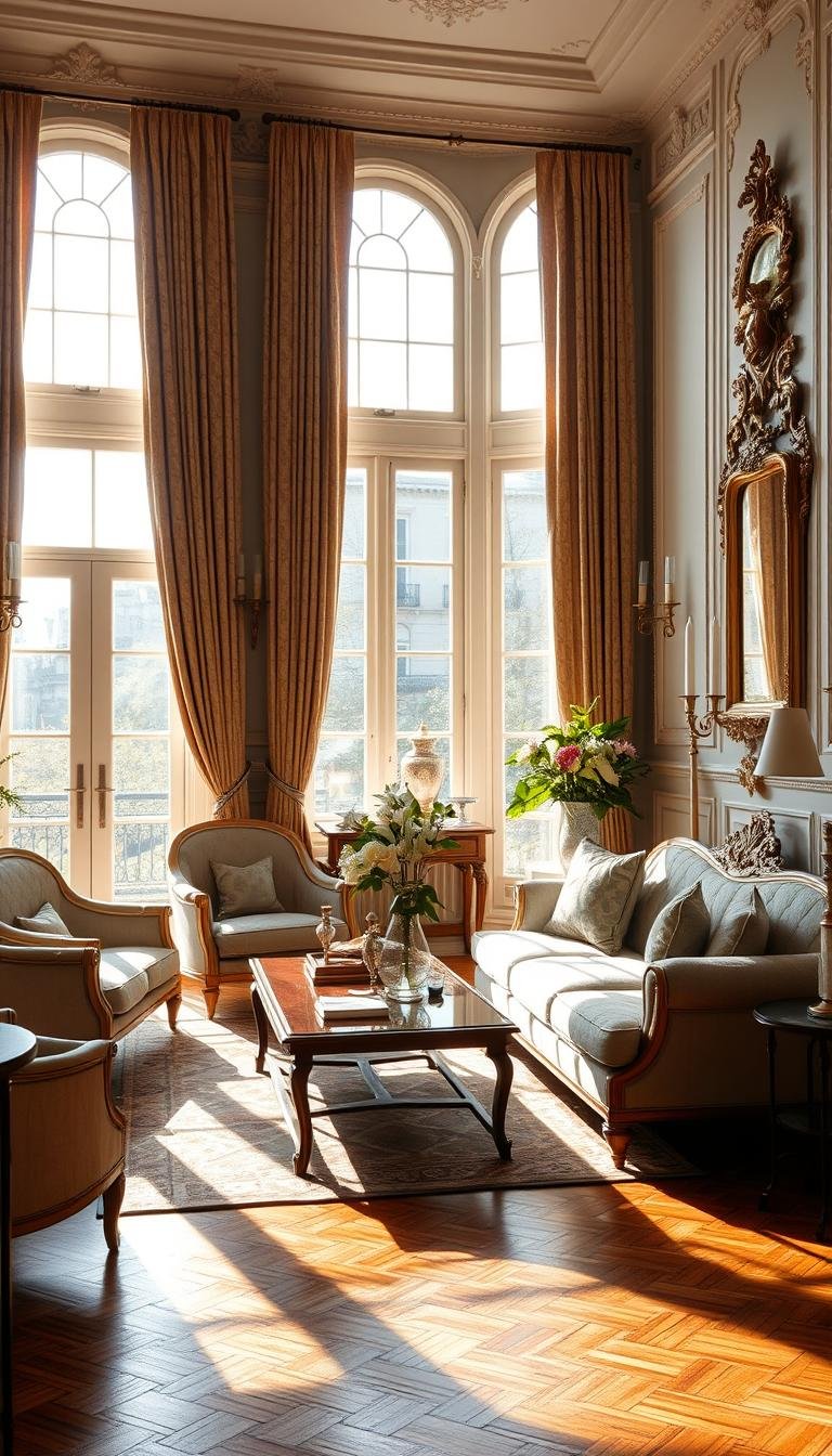 French-Inspired Luxury Living Room Designs