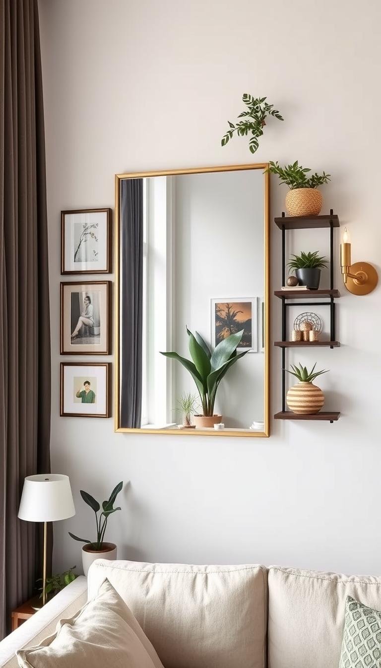 Wall Mirror Decor Ideas to Make Small Living Rooms Look Bigger