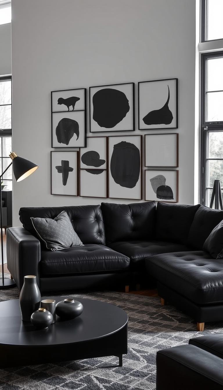 Black Sectional Living Room Decor Ideas for Bold Spaces