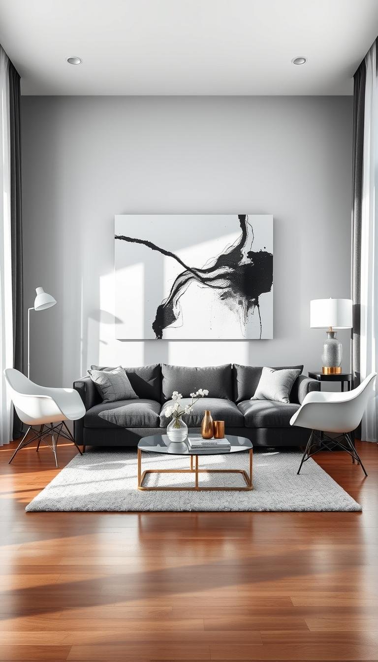 Black and White Living Room Decor Modern Interior Ideas