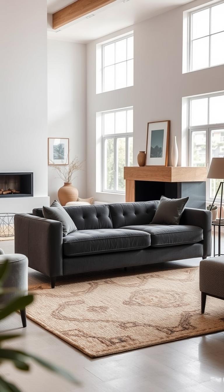 Charcoal Grey Couch Decor Ideas for a Sophisticated Vibe