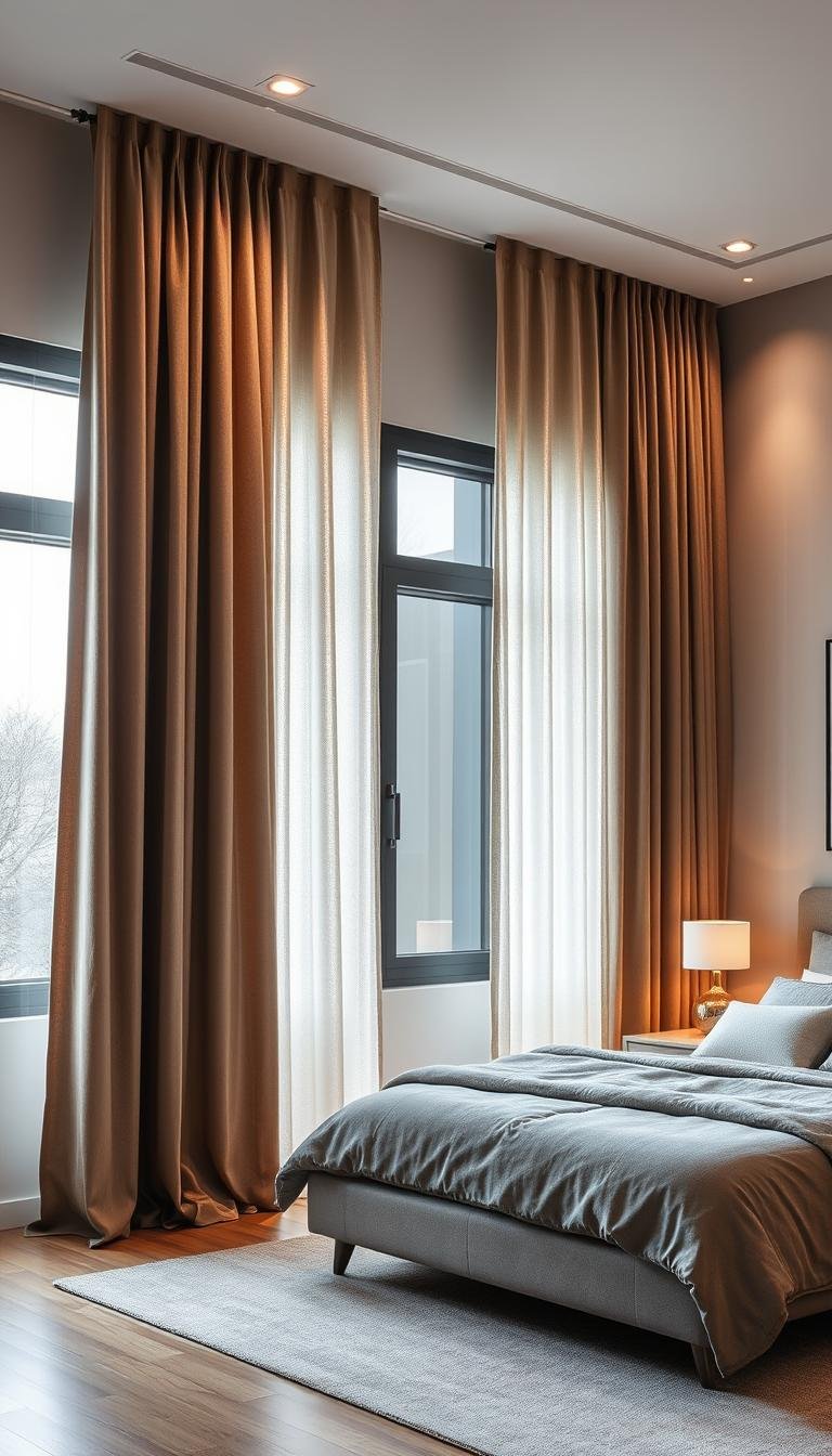Chic Curtain Ideas That Complete a Modern Bedroom