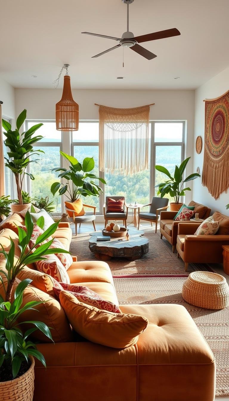 Contemporary Boho Living Room Decor Inspiration