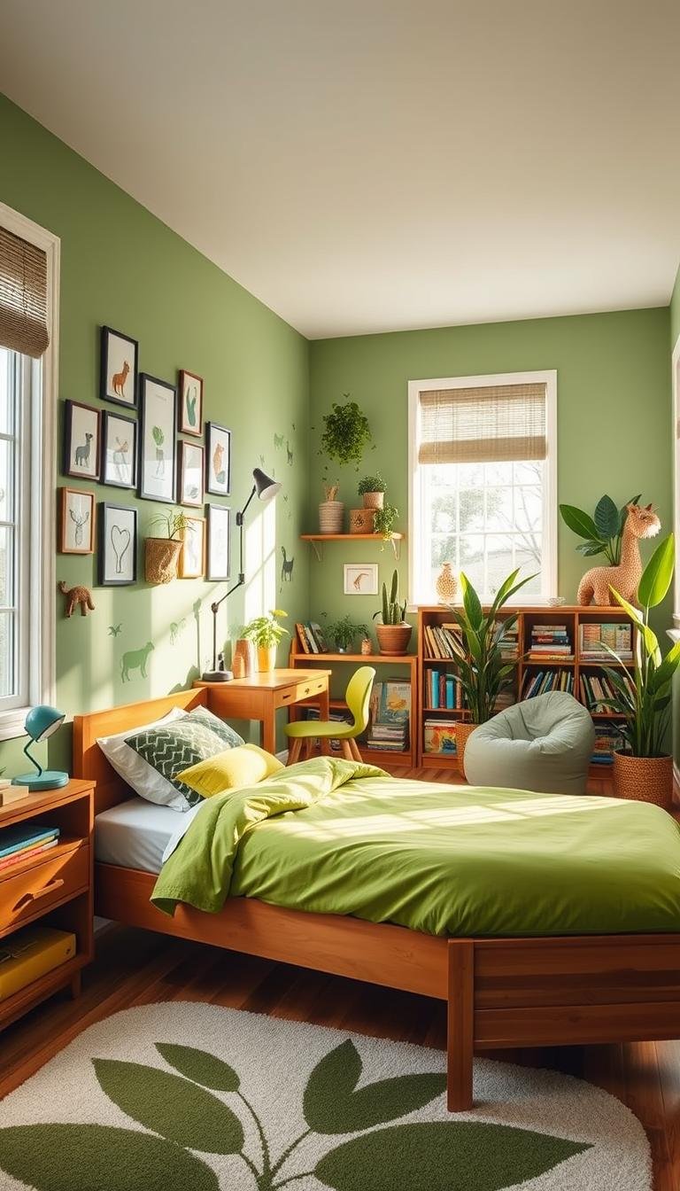 Fresh and Fun Boys Green Bedroom Ideas