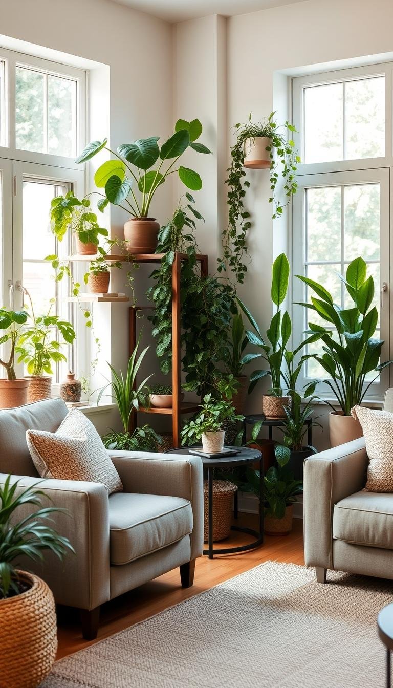 Indoor Plants Corner Living Room Ideas for Nature Lovers