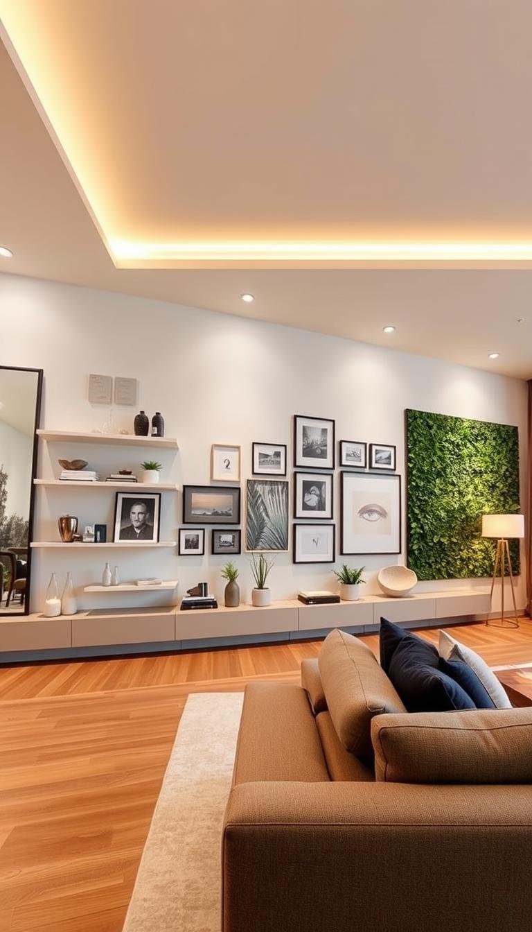 Long Living Room Wall Decor Solutions That Balance the Space