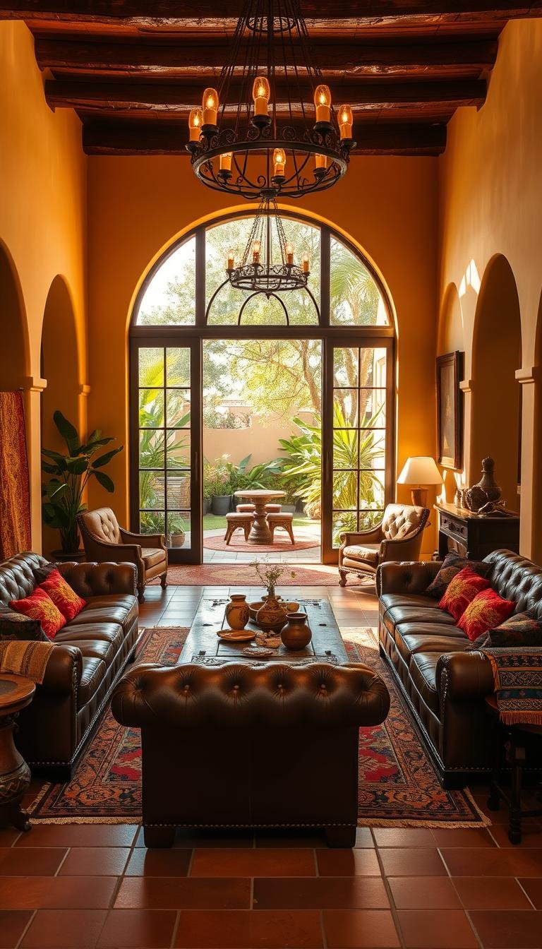 Mexican Hacienda-Style Living Room Decor