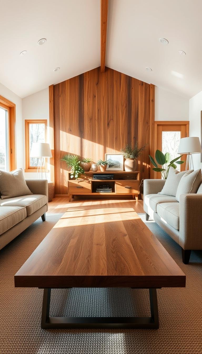 Natural Wood Living Room Decor for Warm Minimalists