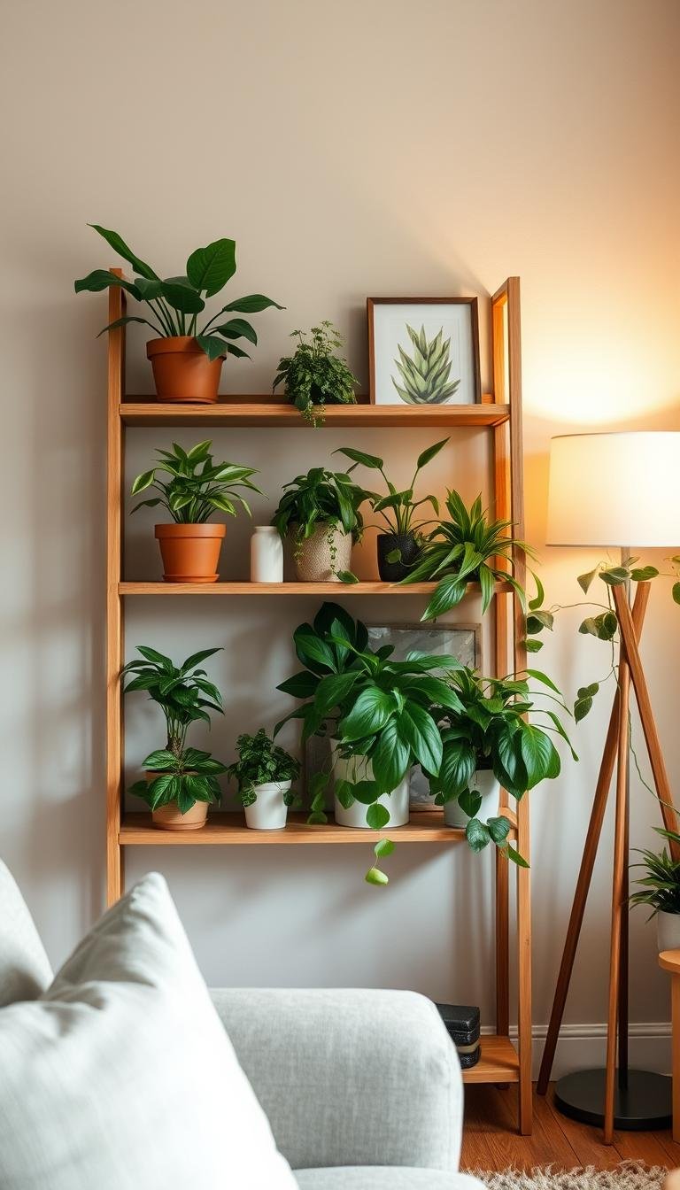 Plant Shelf Decor Ideas for Living Rooms