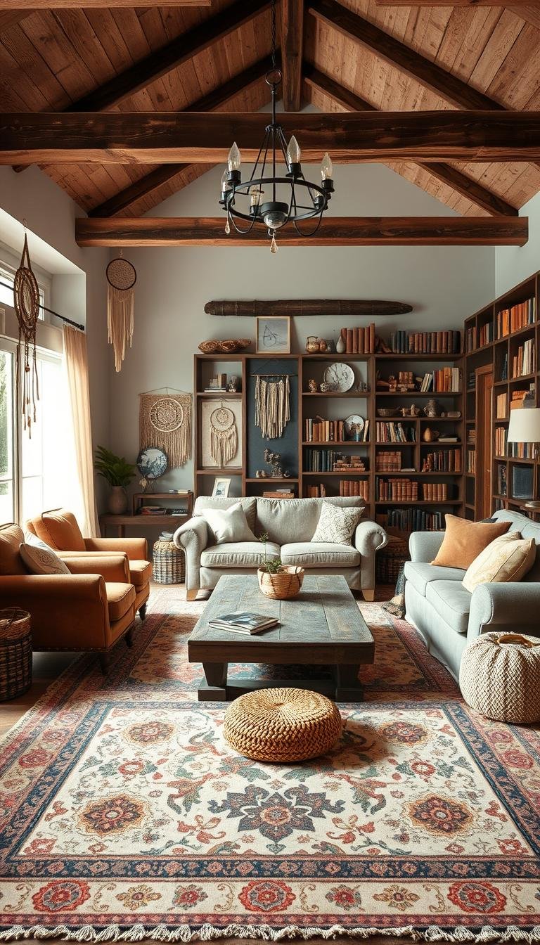 Rustic Boho Living Room Decor for Free-Spirited Homes