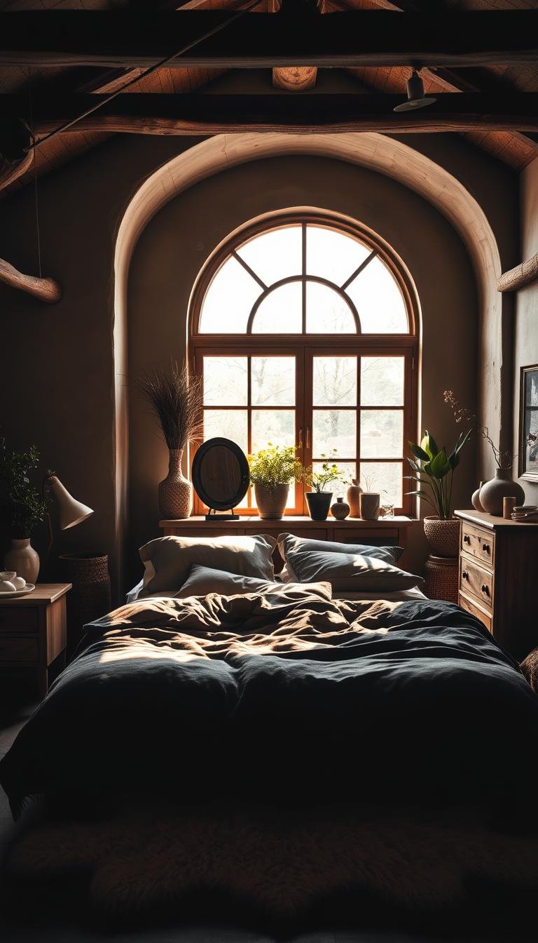Black & Earthy Bedroom Combinations That Work