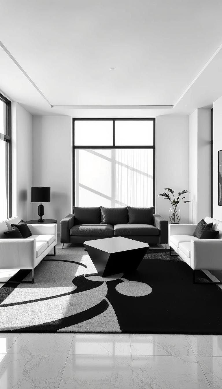 Black and White Modern Living Room Ideas for Timeless Design