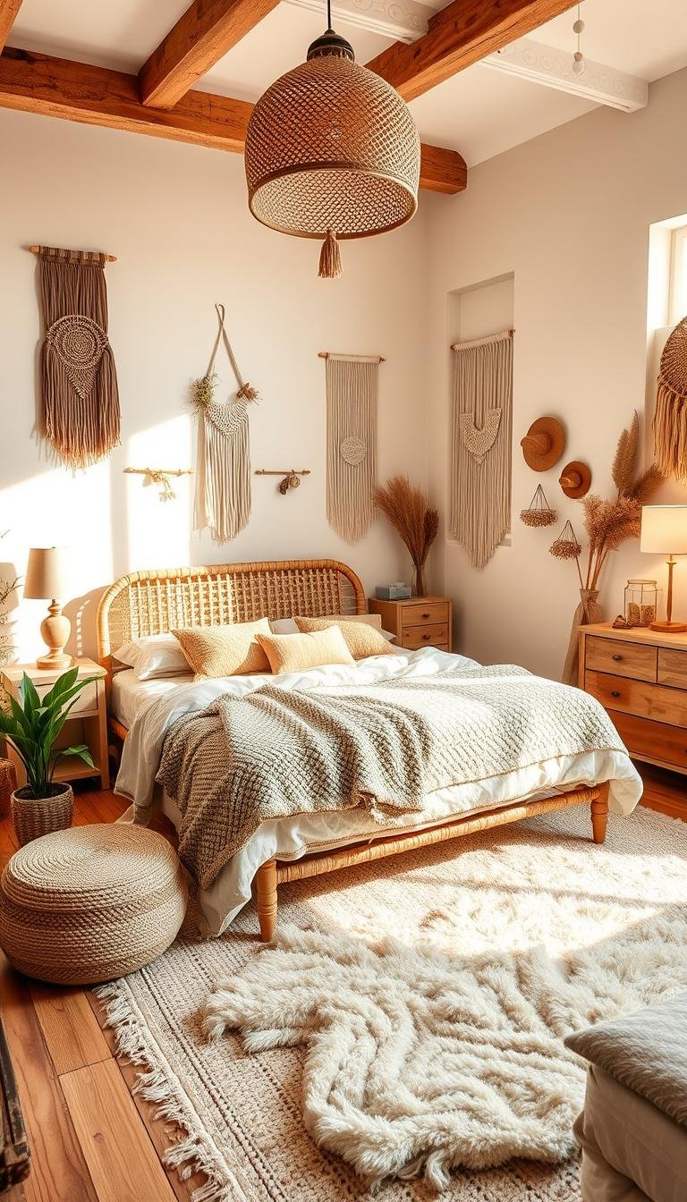 Boho Meets Earthy in These Cozy Bedroom Designs