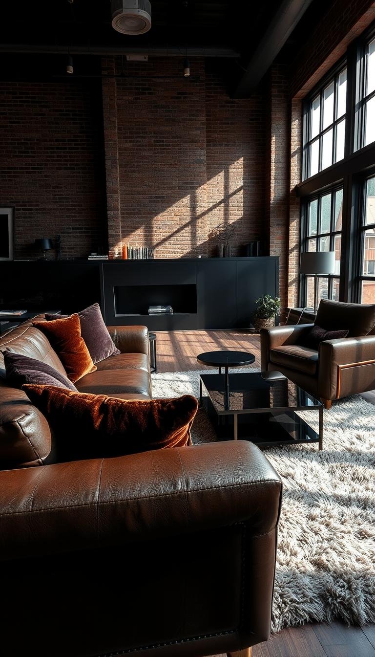 Brown and Black Living Room Decor: Moody & Modern