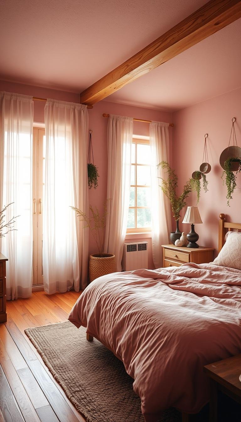 Earthy Pink Bedroom Decor That’s Soft & Stylish