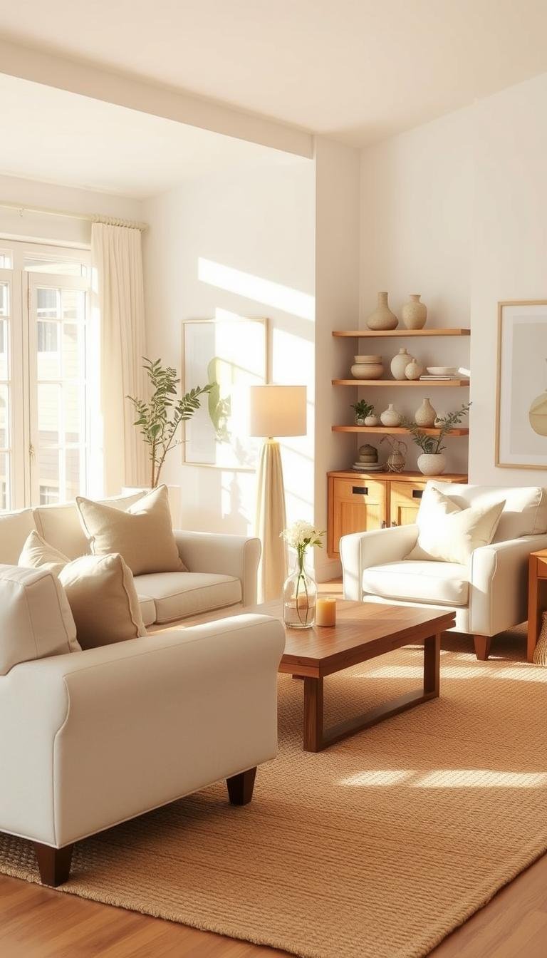 Ivory Living Room Decor Ideas for Soft Neutral Homes
