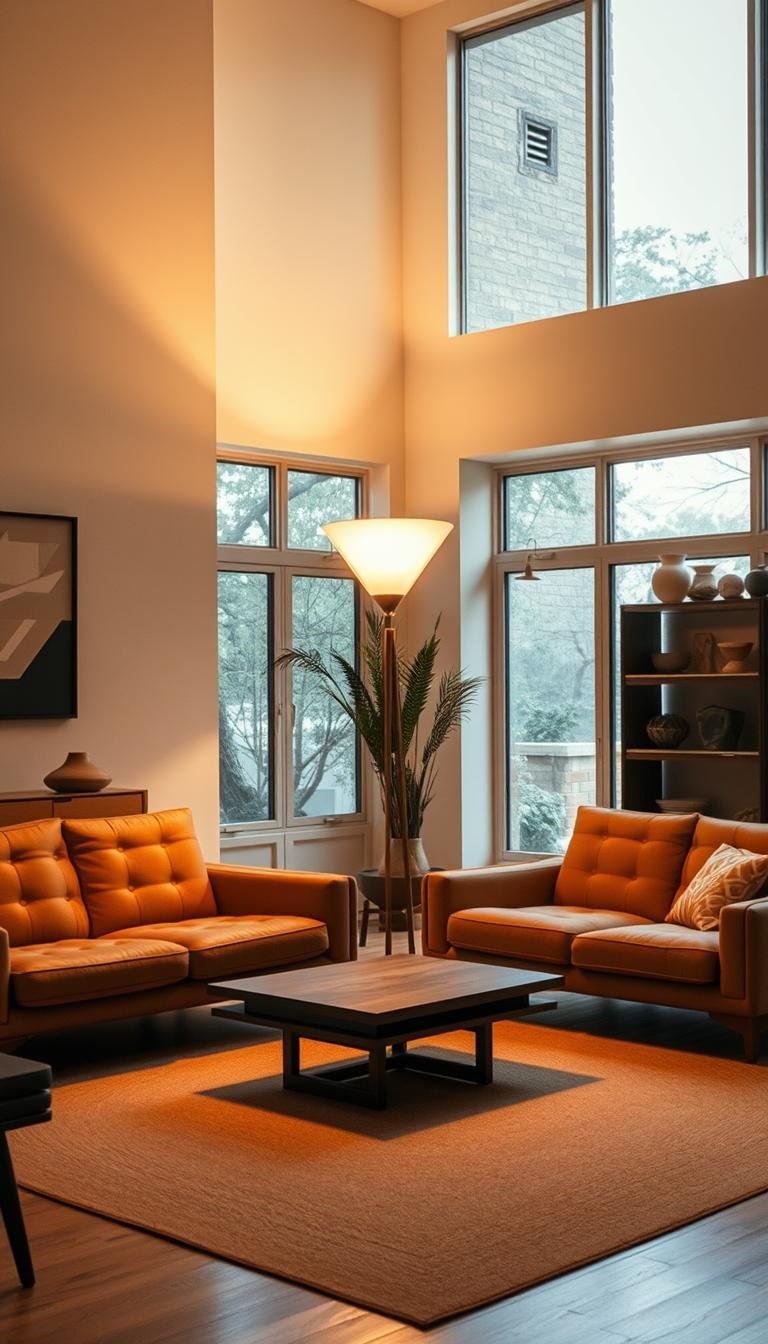 Mid-Century Modern Living Room Lighting Ideas That Shine