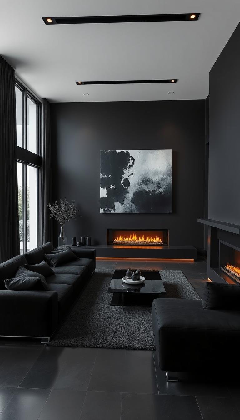 Modern Black Living Room Ideas for Bold Designers