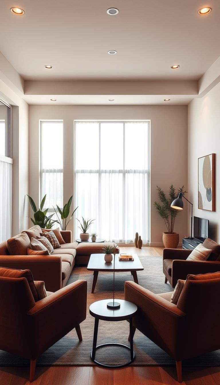 Modern Brown Living Room Ideas for Warm, Cozy Homes
