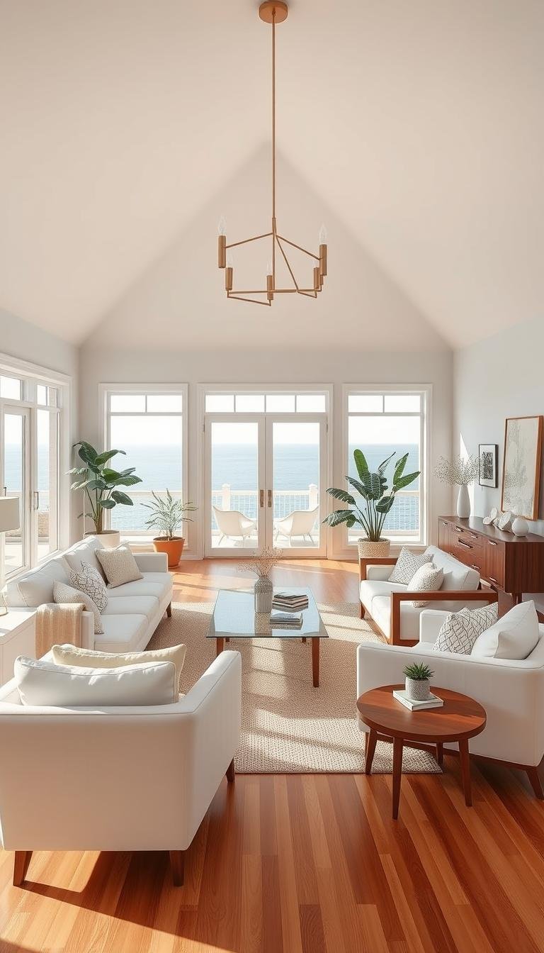 Modern Coastal Living Room Furniture Ideas for Light Designs