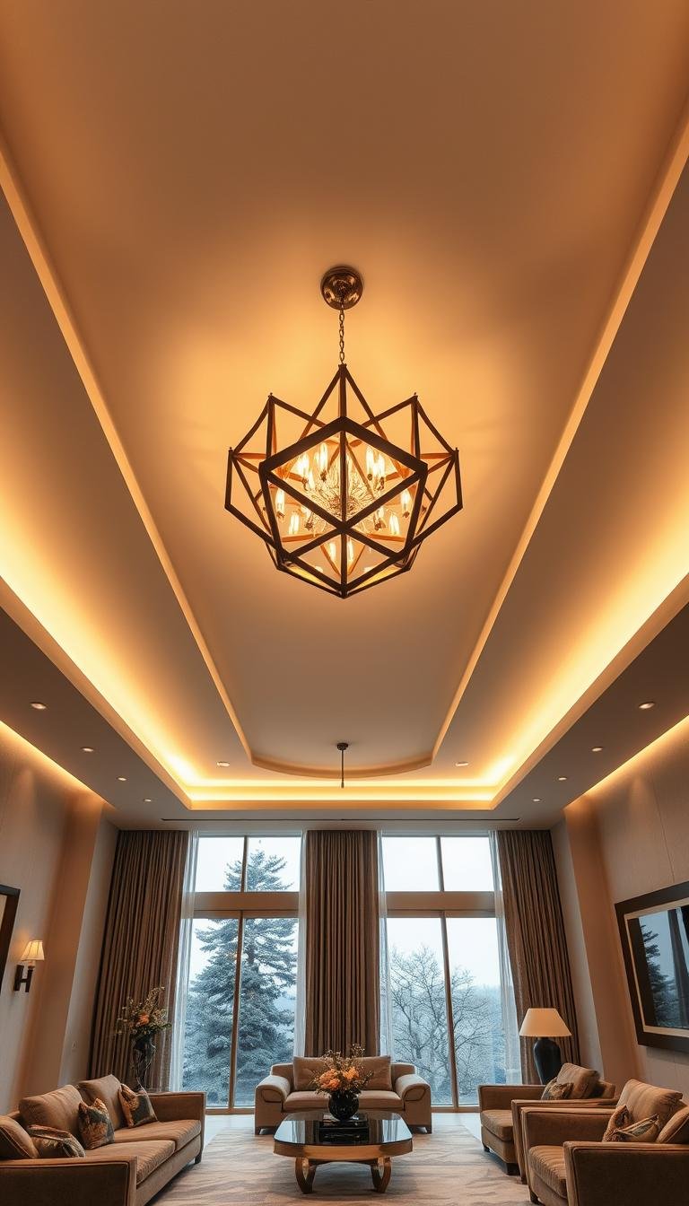 Modern Luxury Ceiling Designs for Stylish Living Rooms