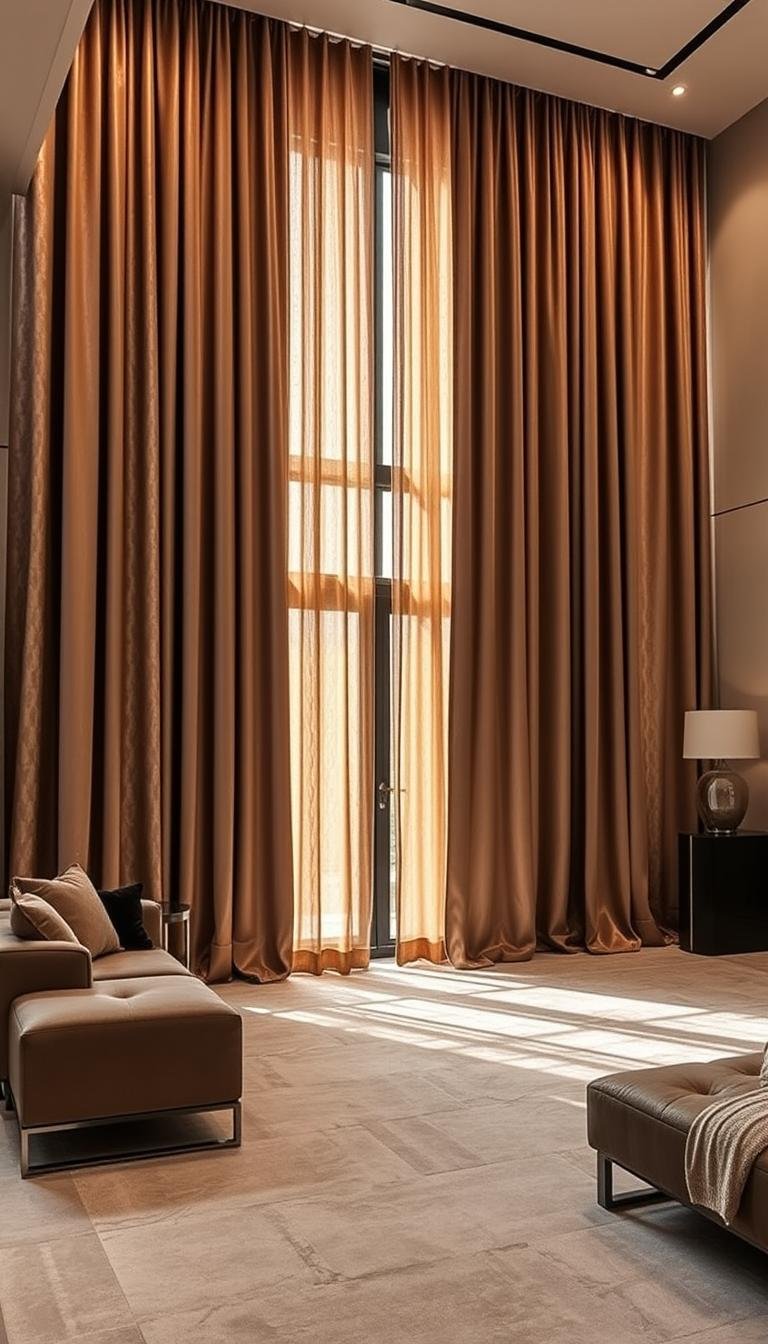 Modern Luxury Curtain Ideas for High-End Living Rooms