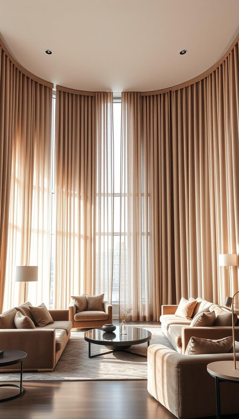 Modern Luxury Living Room Curtain Ideas for Elegant Windows