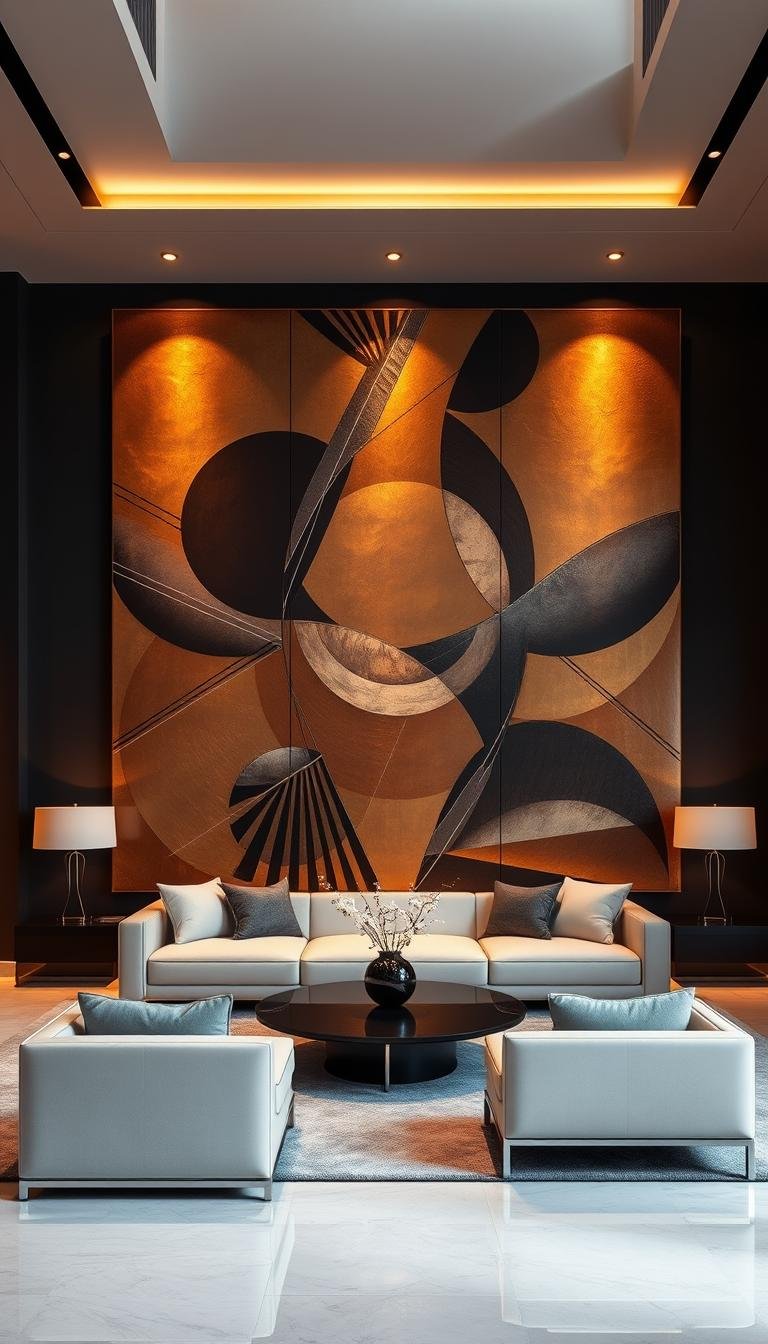 Modern Luxury Wall Art Ideas for Living Rooms