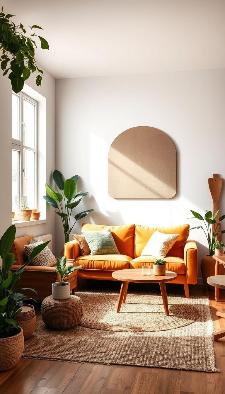 Organic Modern Living Room Decor Ideas for Small Spaces