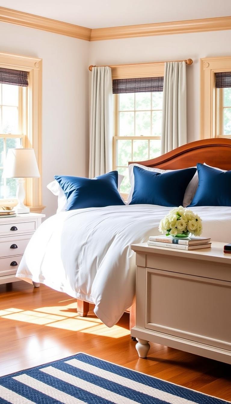 Preppy Bedroom Decor: Crisp, Bright, Organized