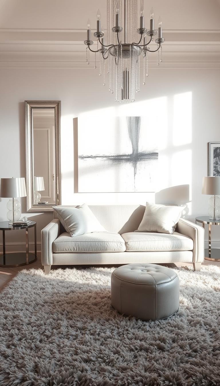 Silver Living Room Decor Ideas That Shine Subtly