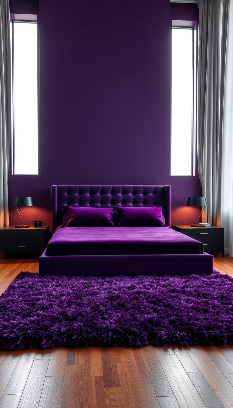 Modern Purple Bedroom Makeover You Can Copy