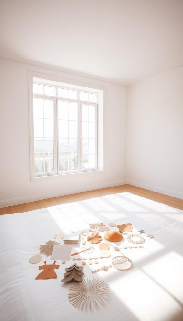 A bright, airy bedroom with a clean, minimalist aesthetic. The wall in the foreground features a smooth, pristine surface, meticulously prepared for the application of decals. The lighting is natural, streaming in through large windows, casting a warm, even glow across the space. In the middle ground, an assortment of decals in muted, earthy tones lays neatly arranged, awaiting their placement. The background showcases a serene, uncluttered environment, creating a tranquil atmosphere that sets the stage for a successful wall decoration project. A bright, airy bedroom with a clean, minimalist aesthetic. The wall in the foreground features a smooth, pristine surface, meticulously prepared for the application of decals. The lighting is natural, streaming in through large windows, casting a warm, even glow across the space. In the middle ground, an assortment of decals in muted, earthy tones lays neatly arranged, awaiting their placement. The background showcases a serene, uncluttered environment, creating a tranquil atmosphere that sets the stage for a successful wall decoration project.