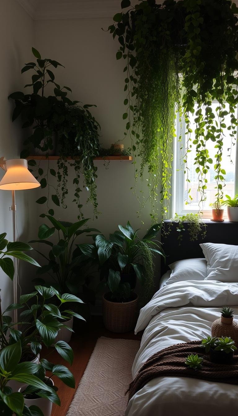 bedroom plants decor