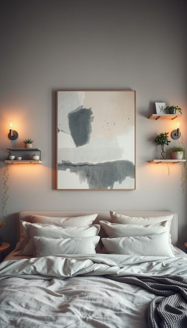 bedroom wall decor above bed