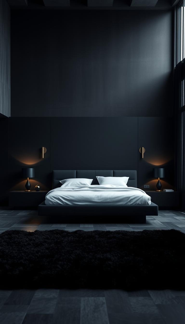 black bedroom aesthetic