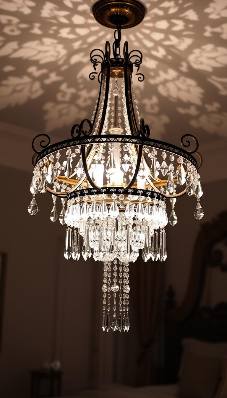 chandelier bedroom
