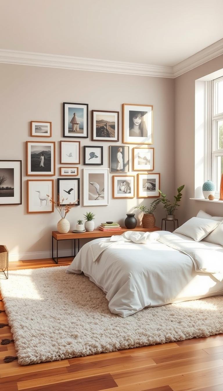gallery wall bedroom