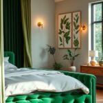 green bedroom aesthetic