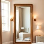 standing mirror in bedroom