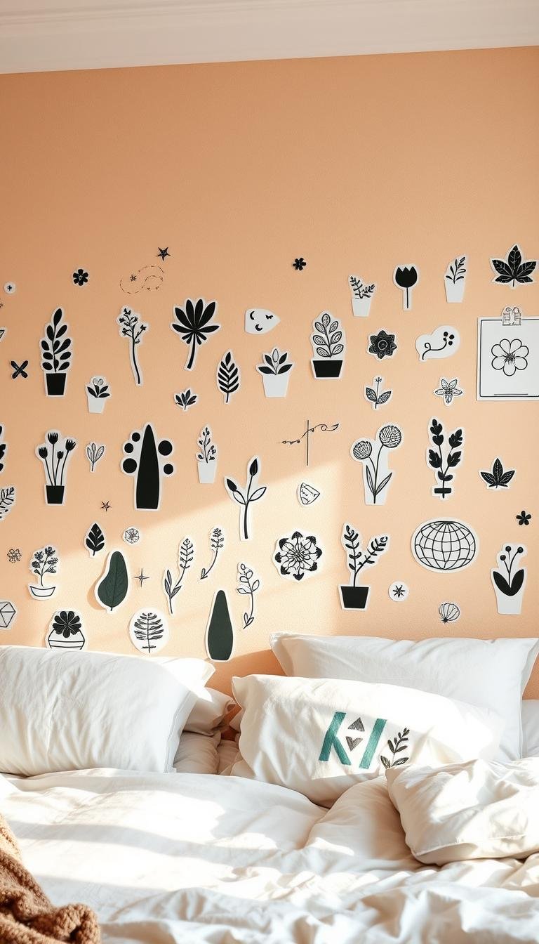 wall stickers bedroom aesthetic