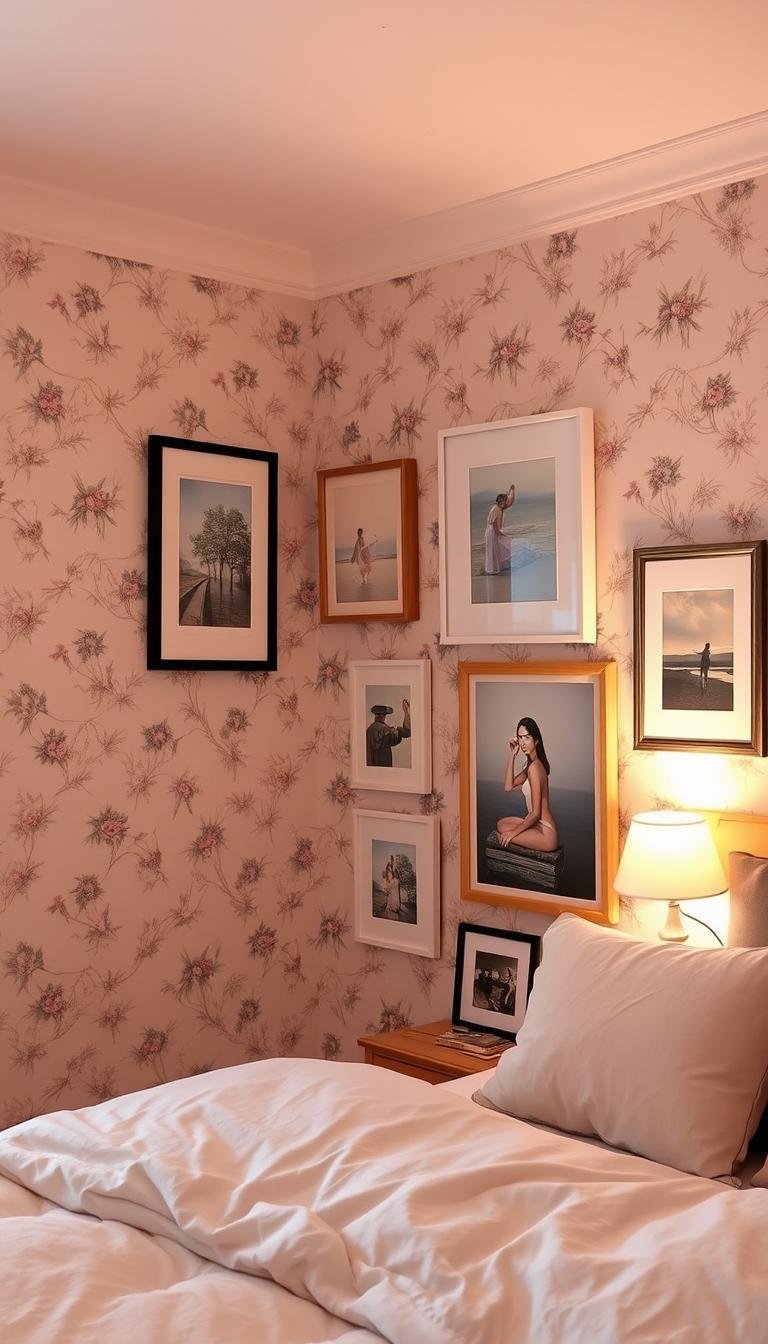 wallpaper bedroom feature wall