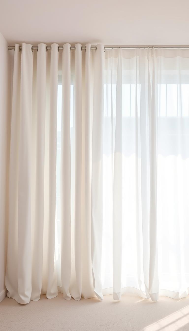 white curtains bedroom