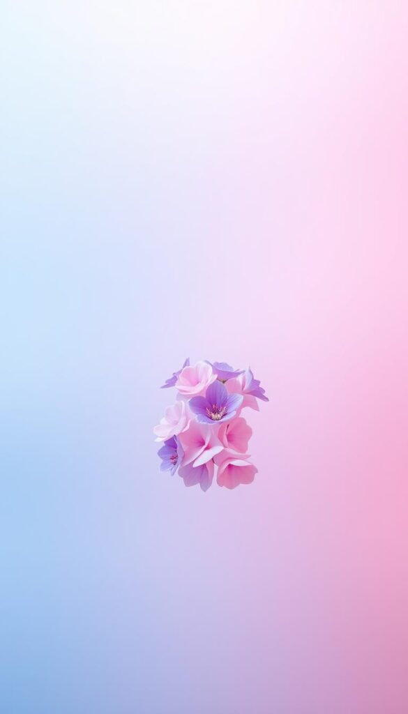 A vibrant color evolution timeline, showcasing the harmonious progression from cool blues to warm pinks. In the foreground, a soft gradient fades from azure to lilac, capturing the essence of a serene, feminine atmosphere. The middle ground features a playful array of hues, blending shades of periwinkle, lavender, and blushing rose, evoking a sense of youthful whimsy. In the background, a luminous gradient radiates from a soft peach to a vibrant fuchsia, creating a visually captivating and soothing palette. The lighting is soft and diffused, casting a gentle glow over the entire scene, heightening the dreamlike quality of the image. Captured with a wide-angle lens, the composition emphasizes the fluid, organic nature of the color transitions, seamlessly blending together to form the perfect girls' bedroom palette.