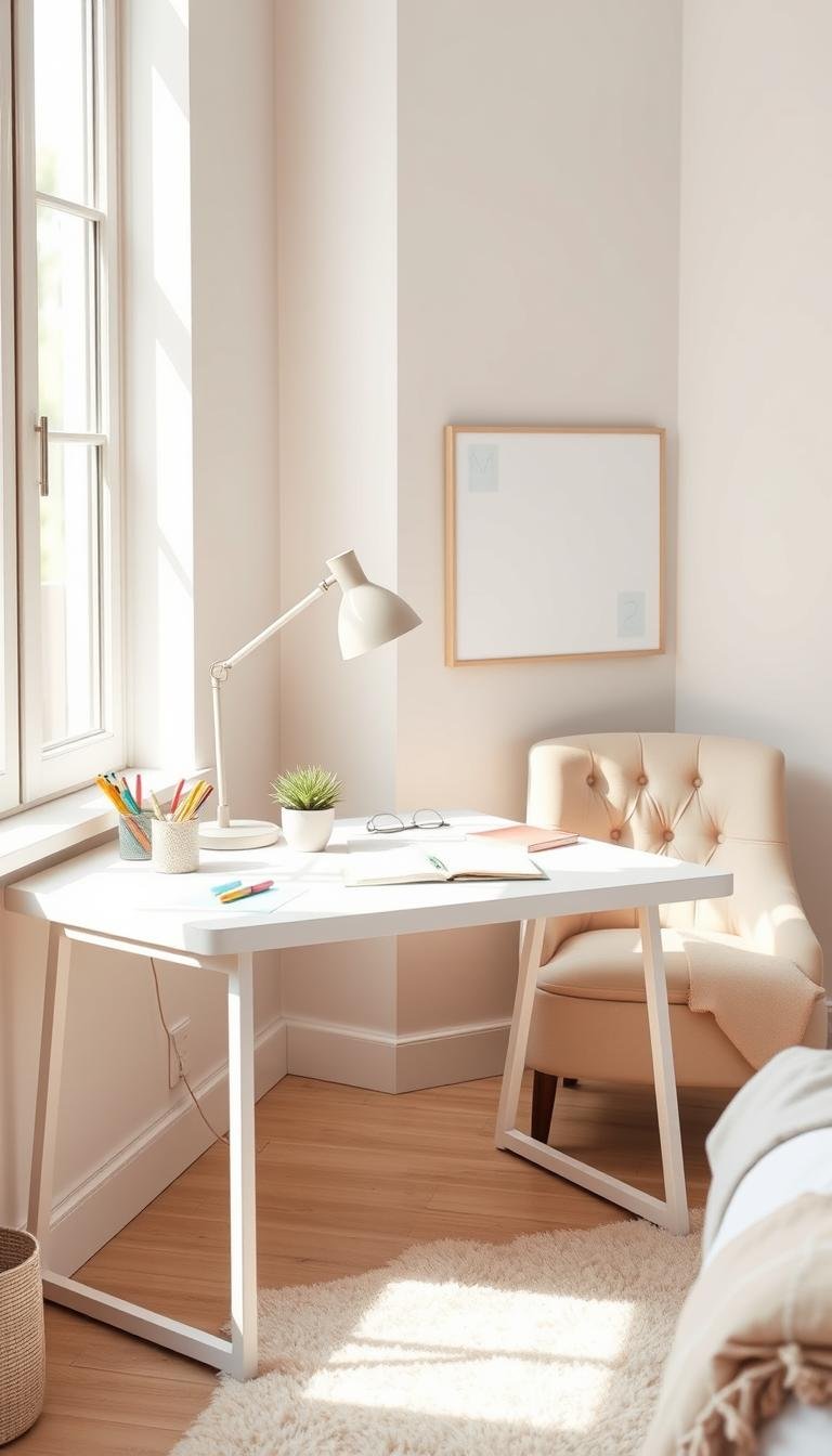 Girls Bedroom Desk Setup for Study & Style