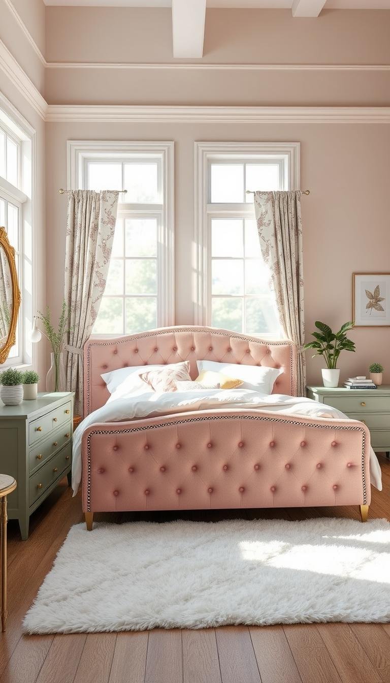 Pink and Green Girls Bedroom Ideas